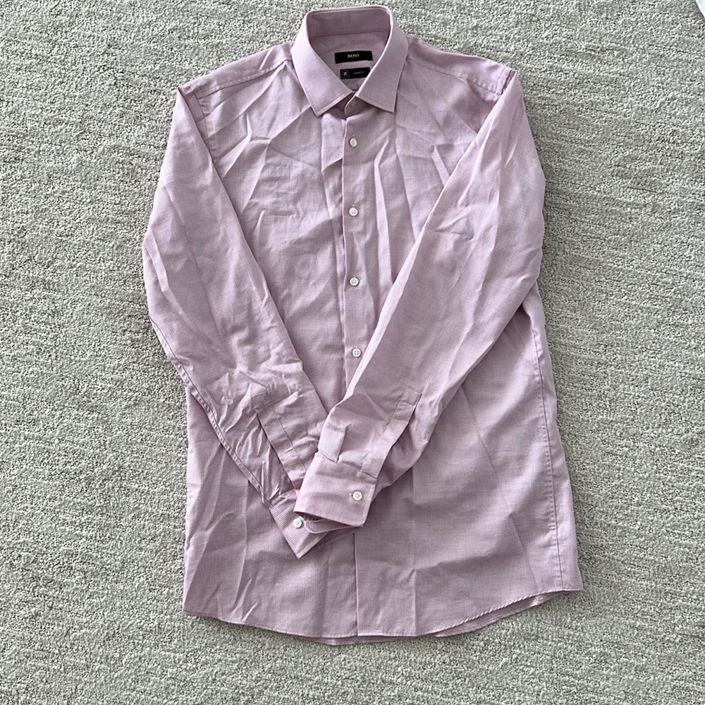 Hugo Boss dress shirt sharp fit size 14 1/2 and 32/33
